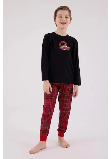 Arnetta Erkek Çocuk Siyah Pijama Takımı 3515-s Siyah
