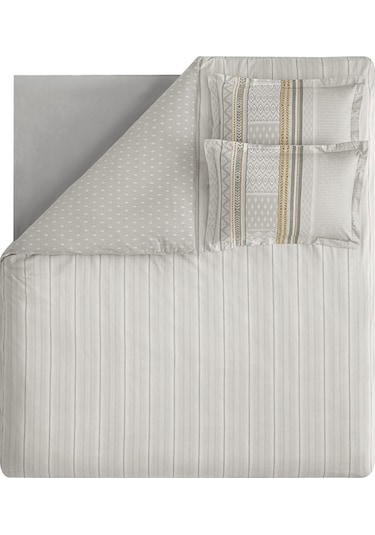Yataş Bedding Pamena Ranforce Nevresim Takımı Gri Çift Kişilik Gri