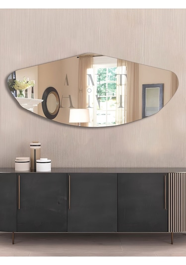 Soft Boy Aynası, Duvar Aynası 112cm X 50cm 115 X 50 Gümüş Antsoft11550 Gümüş