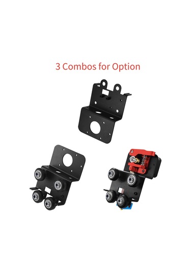 Dofolink Ender3/ender3s/ender5/cr10 Uyumlu Metal 3d Yazıcı Aksesuarı - Yakın Mesafe Ekstruder Seti Montaj Levhası + Kayar Tekerlek