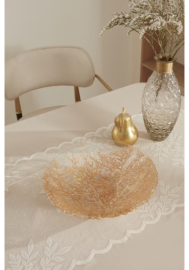 Karaca Home Autumn Dekoratif Tabak Gold