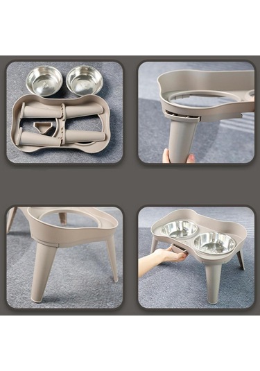 Homyl Yükseltilmiş Evcil Hayvan Kapları Kaymaz Ayaklı Besleme