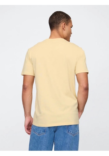 Gap 856659026 V-everyday Soft Basic Logo T Erkek Tişört Sarı