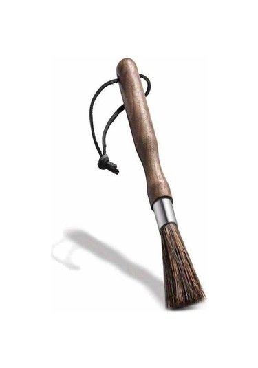 Besthome1 Kahve Öğütücü Temizleme Fırçası Doğal Domuz Kılı Ceviz Saplı Askılı Dikey