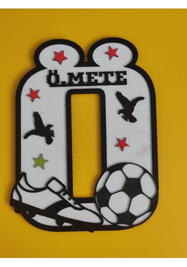 Çocuk Odası İçin Baş Harfine Göre Hazırlanacak Kapı Veya Duvar Süsü Kişiye Özel Isim Yazılı 30 Cm 28