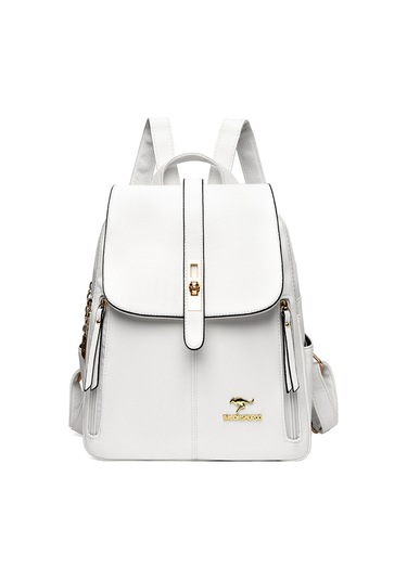 Sırt Çantası Kadınlar İçin Yeni Basit Ve Şık Bayan Sırt Çantası İşe Gidip Gelme Tüm Eşleşen Büyük Kapasiteli Tek Omuzlu Beyaz Ana Resim Rengi Diğer