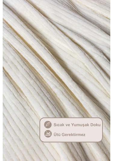 Elart Anna Battaniye Çift Kişilik Wellsoft 180x220 Cm Krem Krem