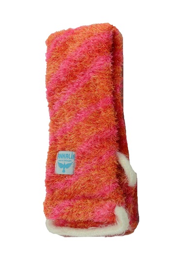 Ankalif İpli Sırt ve Vücut Yumuşak Banyo Lifi Pembe - Turuncu 56 x 10 CM