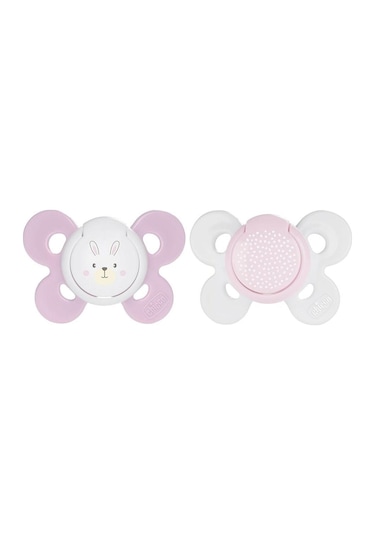 Chicco Physio Comfort Silikon Emzik 2li 0+ Ay Kız Beyaz