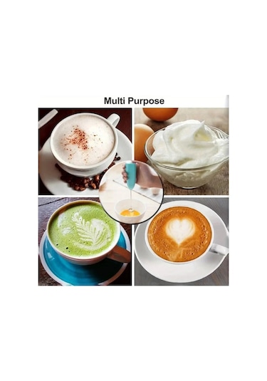 Sunshine011 Yeşil Mini Elektrikli Köpük Yapıcı Pil İle Çalışan, 4 Renk, Kahve Ve Kremalar İçin