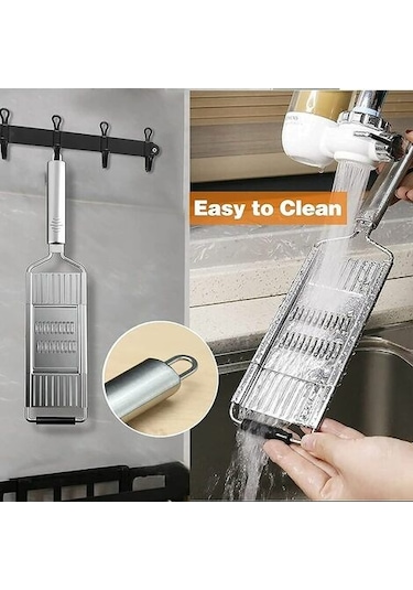 Mutfak Mandolin Sebze Doğrayıcı 4'ü 1 Arada Manuel Paslanmaz Çelik Çok Fonksiyonlu Sebze Doğrayıcı 4 Modlu Dilimleyici Mutfak M Diğer