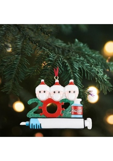 Lijinxu Reçine Noel Kolye Hatıra Hediyeleri Noel 3 Kafa Için