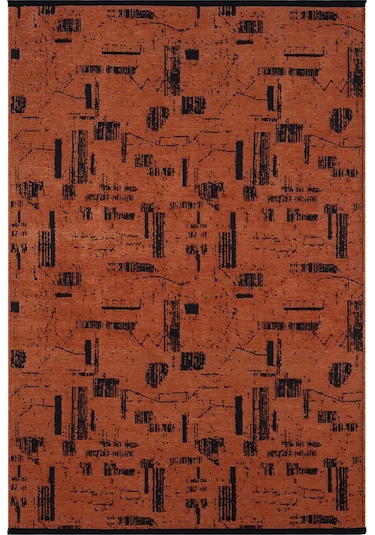 Çam Halı Bodrum Bdr 116 Kiremit Özel Latex Kaymaz Tabanlı Kilim