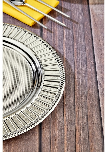 Cooker 33 Cm Metal Sunumluk Supla Ckr4593 Gümüş