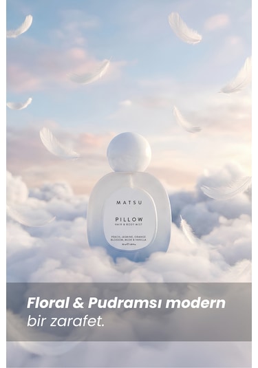 Matsu Pillow Saç & Vücut Misti 50 ml | Beyaz Misk & Soft Çiçeksi