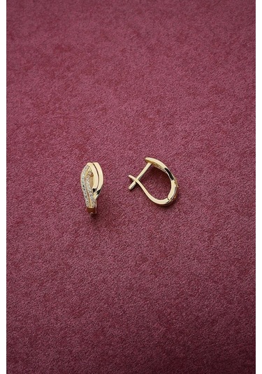 Kadın Sarı Altın Küpe Zküpe007 14yenikp0010