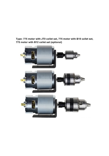 Lemestar Yüksek Torklu 775 Dc Motor - 10000 Rpm, Sessiz Çalışma, Dıy Ve Endüstriyel Kullanım İçin