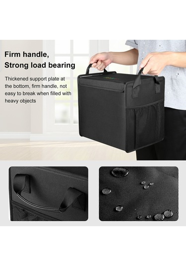 Cbtx Funadd Fa0501 Katlanabilir Araba Bagaj Saklama Kutusu Sızdırmaz Gıda Yalıtımlı Çanta Siyah