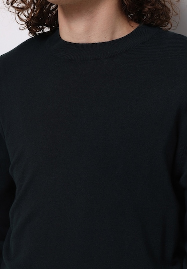 Colins Regular Fit Yuvarlak Yaka Jakarlı Erkek Yeşil Kazak Cl1076884 Q1.v1 Gre Koyu Yeşil