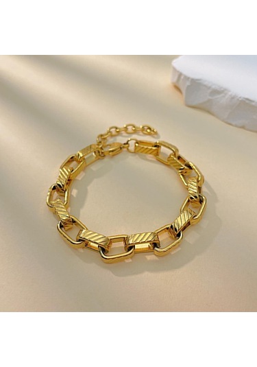 Altın Opk Moda Paslanmaz Çelik Bileklik Altın