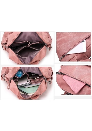 Maoyaya Pembe Kadın Sırt Çantası Zl0290 - Zhenli Siyah