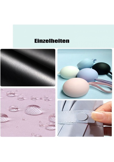 Mini Şemsiye - 6 Kaburga Cep Şemsiyesi, 210t Kumaş, Alüminyum Alaşımlı Şemsiye Çerçevesi - Güneş Koruması/açık Hava Anti-uv Katlanır Şemsiye - Altın Saplı Diğer