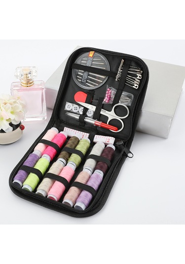 Geekyou 75 Parça Dikiş Seti, Rastgele Renkli Aksesuarlar Ve Taşınabilir Saklama Çantası İle Tam Donanımlı Çok Renkli