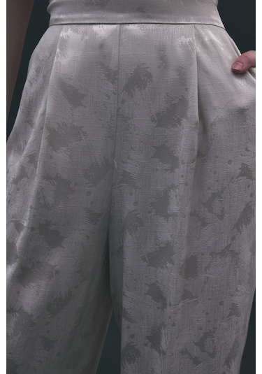 Sateen Camila Pantolon - Bej-137186 Bej