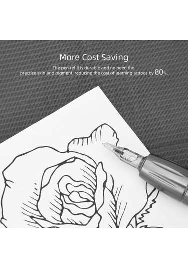 Aubyhe Tattoo Uygulama Kalemi 10 Adet - 0.5mm Uç, Yüksek Kalite Pvc, Yeni Başlayanlar İçin, Uygulama Derisi Ve Kağıt Üzerinde Kullanım, Çeşitli Spinner Ve Makinalarla Uyumlu