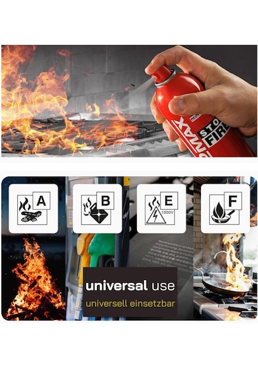 Ayes Yangın Reinold Max 044023 Portatif Yangın Söndürme Tüpü 750 ML