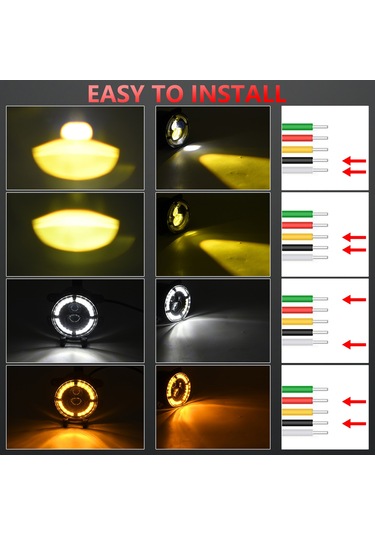 4 İnç 200w Led Sis Farları Araba Led Sis Farları 20000lm Sürüş Tampon Işıkları Wrangler Arazi Araçları İçin Su Geçirmez Yedek