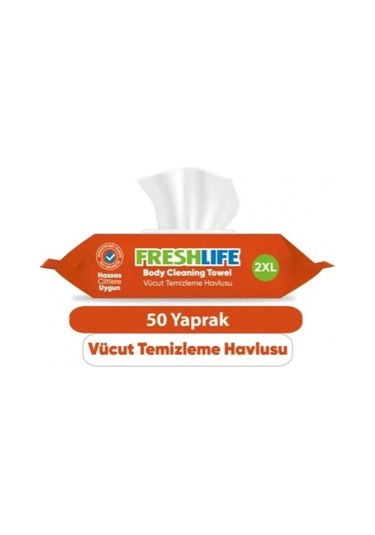 Vücut Temizleme Havlusu 50 Adet 12x50 Tekli