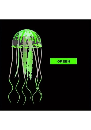 Vkemall Küçük Turuncu Sanal Medusa - Akvaryum Dekorasyonu - Akvaryum Görünümü Güzelleştirici Örgütsel