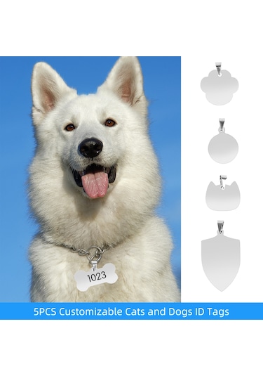 Two Trees Pet Kimlik Etiketi Dıy Lazer Gravür İçin Paslanmaz