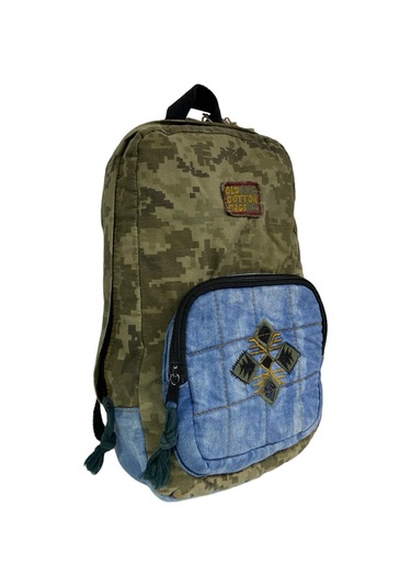 Kaliteli Mini Vintage Salaş Disayn Günlük Sırt Gezi Çantası 19 Cm X 34 Cm Açık Haki