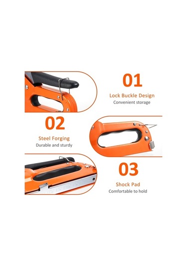 Pazly Çelik Zımba Makinesi Seti - 1200 Çivi + Çivi Sökücü Ve Taşıma Kutusu