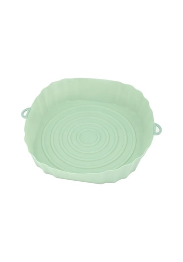 4 Adet Air Fryer Tava Silikon Sepet Yeniden Kullanılabilir Airfryer Tencere Tava Astarı Çok Renkli