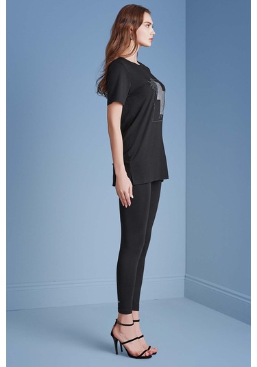 Dar Paça Siyah Penye Tayt SiYAH