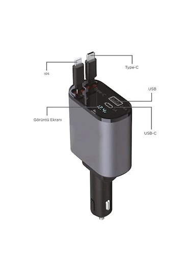 Eıma Ec-1 120w 4 Ü 1 Arada Süper Hızlı Araç Şarj Cihazı
