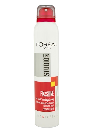 L'Oreal Paris Studio Line Fix Shine Sabitleyici Normal Tutuşlu Saç Spreyi 300 ML