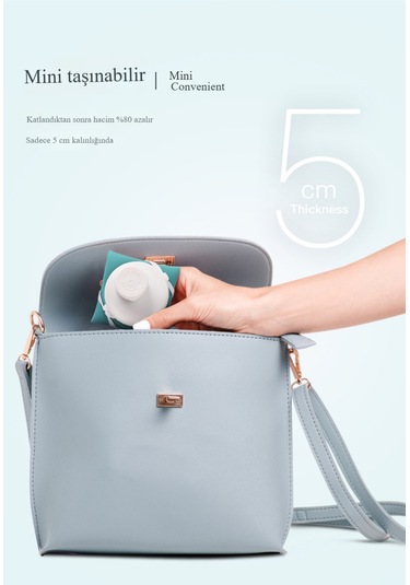 Silikon Katlanır Seyahat Bardak Lacivert