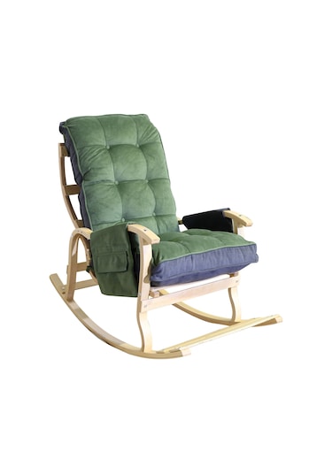 Mobildeco Sultan Lüx Yesıl Füme Ahşap Çift Renklı/cepli Sallanan Ceviz