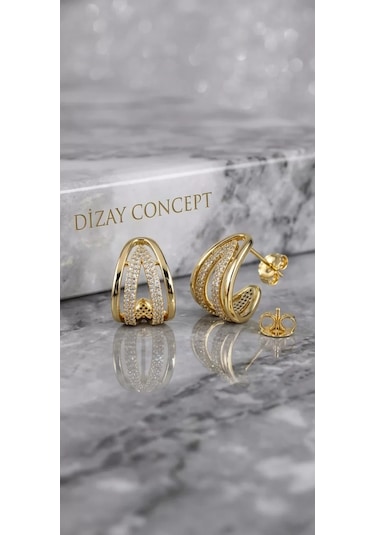 Zirkon Taşlı Xuping Özel Seri Gold Renkli Bayan Küpe Altın