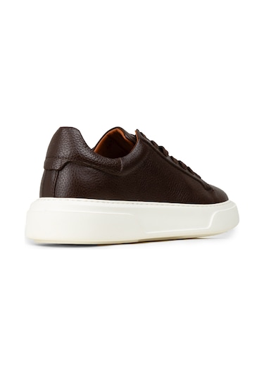 Deery Erkek Hakiki Deri Kahverengi Sneaker Ayakkabı - 04651mkhve01