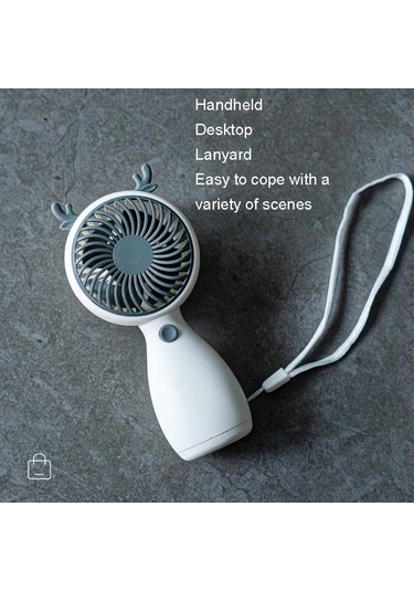 Soulader Taşınabilir Usb Mini Soğutucu Fan, 2'li Set, Kolay Taşıma İçin Kordonlu Tasarım, Şarj Edilebilir Portatif Klima