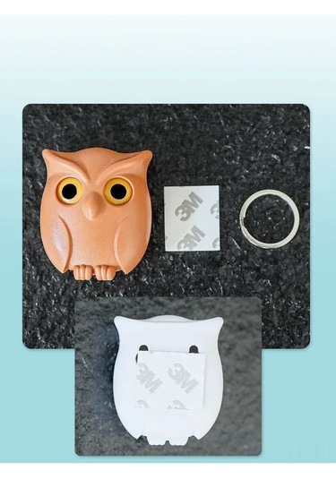 Flybuy Şirin Baykuş Tasarımlı 3'lü Manyetik Anahtarlık Seti, Kapı Arkası Pratik Çözüm