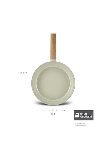 Karaca x Refika Swiss Crystal Almond Cream 30 Cm Tava Ind