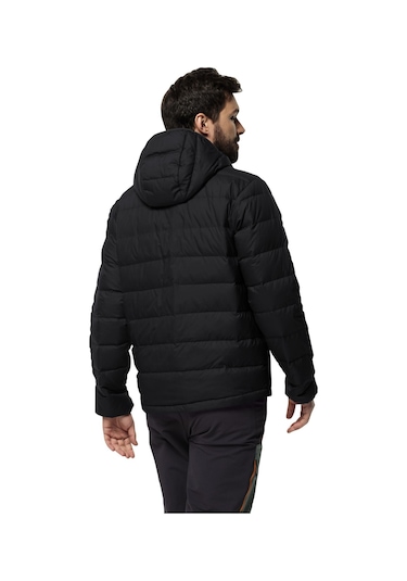 Jack Wolfskin Ather Down Hoody Erkek Outdoor Montu Siyah