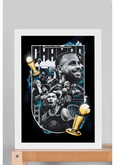 Stephen Curry Çerçeveli Tablo - Golden State Warriors Nba Posteri Tablo
