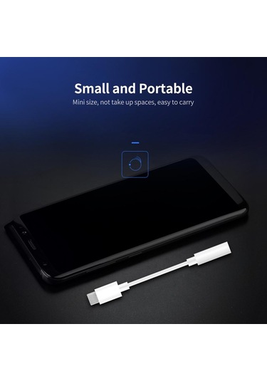 Typec - 3.5mm Kulaklık Adaptörü Usb 3.1 Typec Erkek - 3.5 Aux Ses Dişi Jak Ses Adaptörü